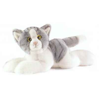 Anima - Peluche chat couch gris 30 cm -1952