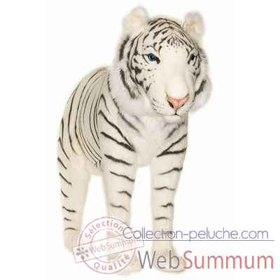 Anima - Peluche tigre blanc  4 pattes 100 cm -3716
