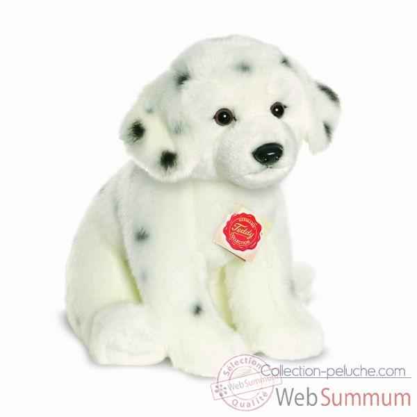 Peluche chien dalmatian assis 30 cm hermann 92766 2