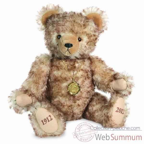 Peluche ours teddy bear 100 ans 45 cm collection d. limite 300 ex. hermann -14642 1
