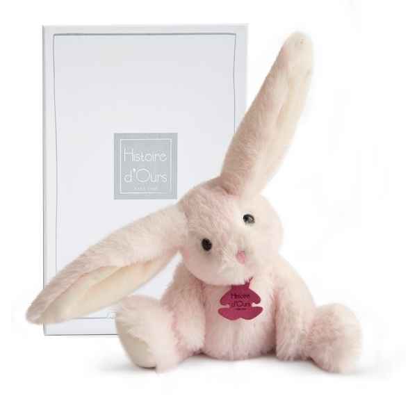 Peluche fluffy - lapin rose pm histoire d\\\'ours -2734