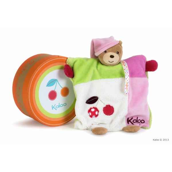colors - doudou ourson marionnette - cerise Kaloo -K963280