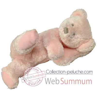 Les Petites Marie-Peluche retro, ours Rosalie couleur rose.