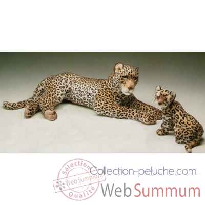 Peluche allongee leopard 120 cm Piutre -2527