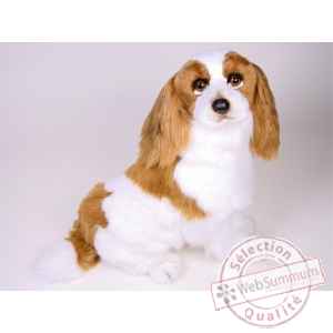 Peluche assise Epagneul cavalier king charles 55 cm Piutre -1290