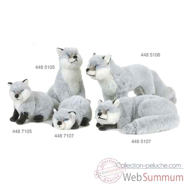 Bebe renard gris assis 44 cm Ramat -4487105