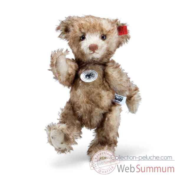 Ours en peluche teddy little happy teddy bear replica 1926, brown tipped steiff -403217
