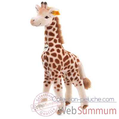 Peluche steiff girafe bendy, creme/brune -064340