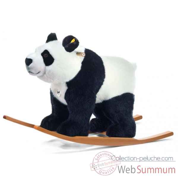 Peluche steiff panda a bascule manschli, noir/blanc -048975