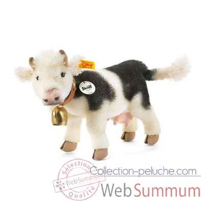 Peluche steiff vache luise, noire/blanche -072833