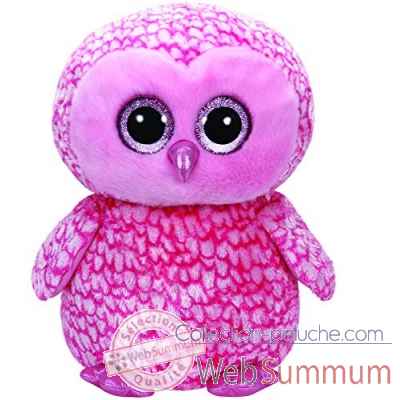 Peluche Beanie boo\\\'s large - pinky le hibou Ty -TY36608