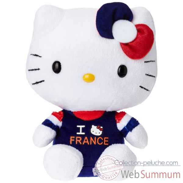 Peluche Hello kitty i love france - beanie babies small -TY46250