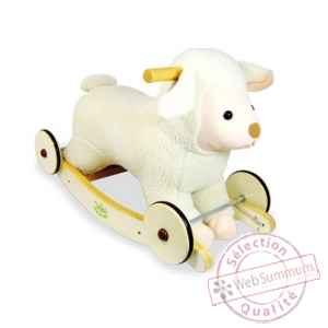 Porteur peluche Baby mouton  bascule et roulettes - Vilac 1084
