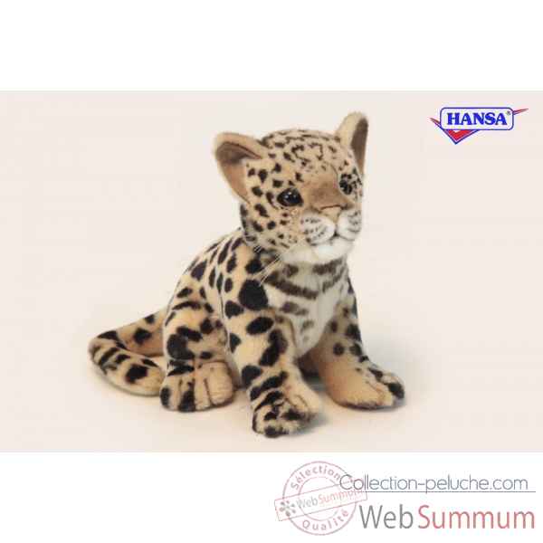 Anima - Peluche bebe leopard assis 18 cm -6166