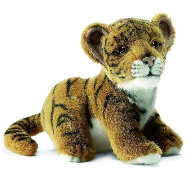 Anima - Peluche bebe tigre brun assis 18 cm -3421
