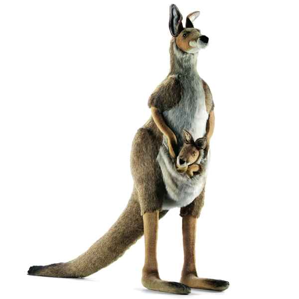 Anima - Peluche kangourou avec bébé 100 cm -3235