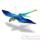Peluche Ara bleu en vol - Animaux 3459