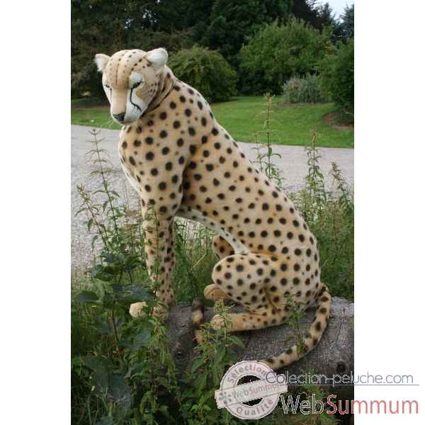 Peluche Automate guepard assis 110cmh/75cml (5339) Anima -0150