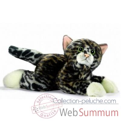 Anima - Peluche chatons tigr couch 30 cm aux pattes blanches -7047