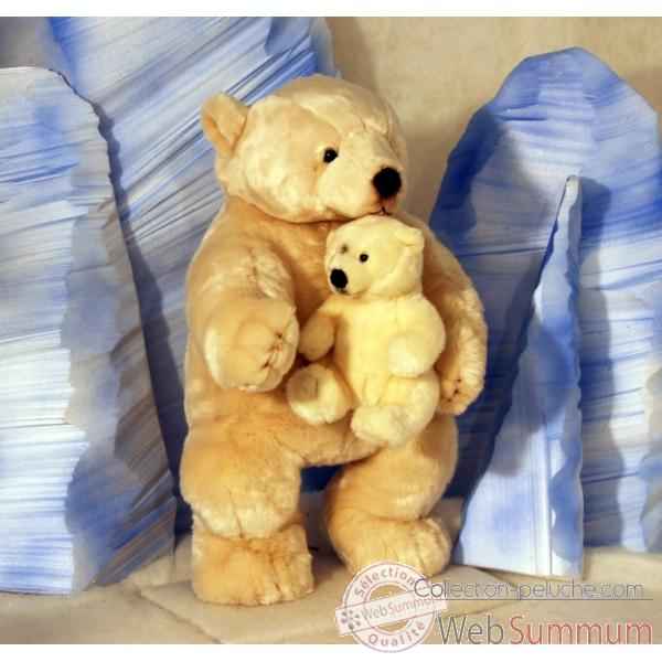 Automate décors de Noël Maman Ours Polaire et son bébé ours polaire petit modèle -OU3A