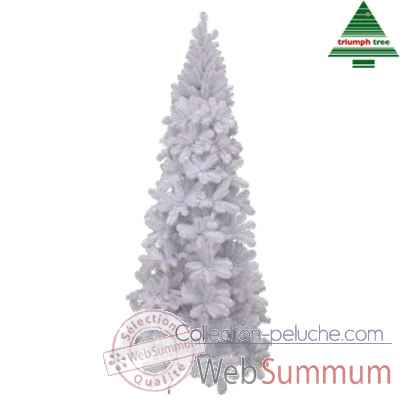 Sapin de noel slim icelandic pine iridesc. h185d84 blanc tips 645 -NF -390256