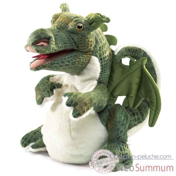 Marionnette peluche bebe dragon folkmanis 2886 -1