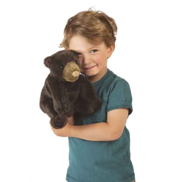 Marionnette a main petit ours brun peluche Folkmanis -3107