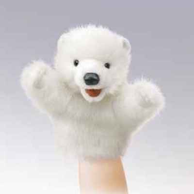 Marionnette peluche  petit ours polaire folkmanis 2934