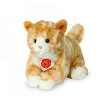 Peluche chat tigre roux ginger 24 cm Hermann -90697 1