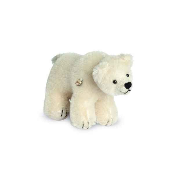 Ours en peluche de collection ours blanc 10 cm hermann -15082 4