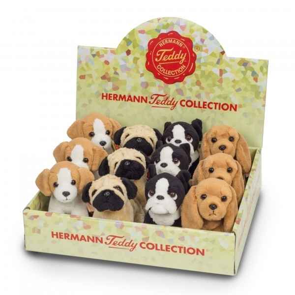 Peluche 12 chiens 4 assortis 12 cm (lot) hermann teddy collection -91937 7