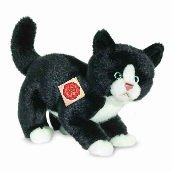 Peluche chat noir-blanc 25 cm hermann 90686 5