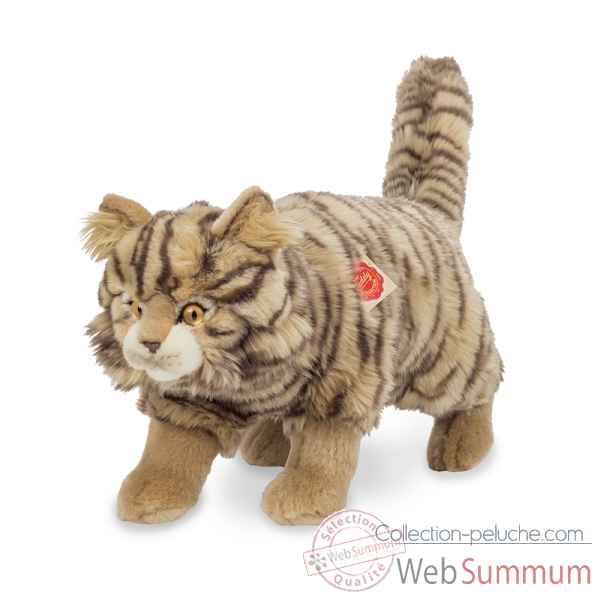 Peluche chat sauvage tigre debout 36 cm hermann teddy -91827 1