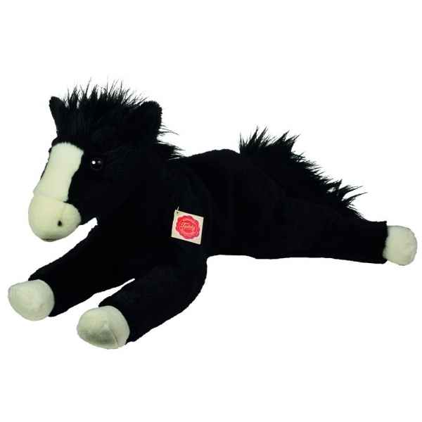 Peluche cheval couche noir 53 cm Hermann -90267 6