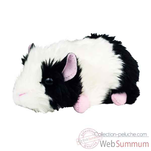 Peluche cochon d\'inde noir - blanc 15 cm Hermann -92650 4