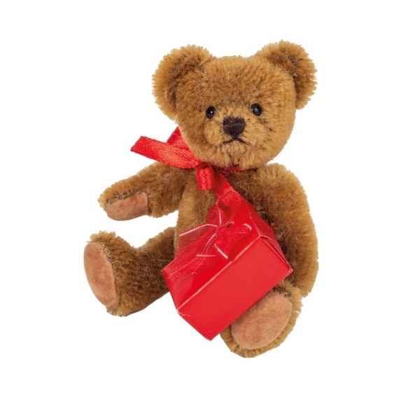 Peluche miniature original hermann teddy ours en peluche avec cadeau 10 cm -15474 7