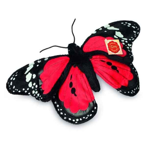 Peluche papillon rouge 30 cm hermann -93532 2