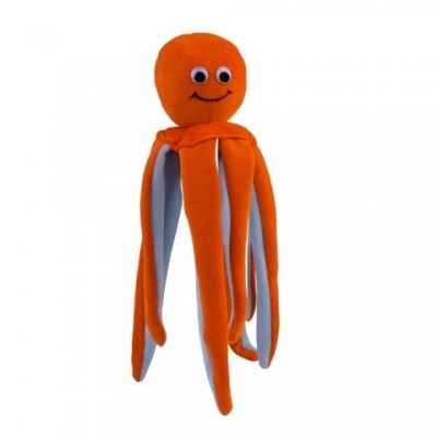 Marionnette a main pieuvre Peti,orange en tissus Kersa -14096