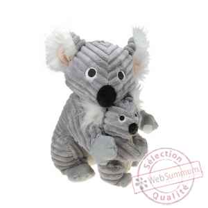 Wala le koala velours 25 cm & son bebe Les Petites Marie -VEL1KOA