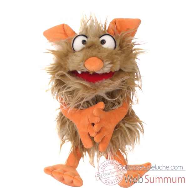 Marionnette a main flausi monstre rat marron ventriloque Living Puppets -W780 -1