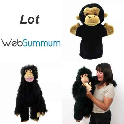 lot 3 marionnettes singe chimpanze -LWS-356