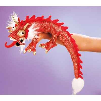 Marionnette peluche, petit dragon rouge -2357