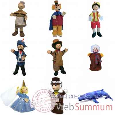 Marionnettes à main tissus lot personnages Pinocchio -LWS-527