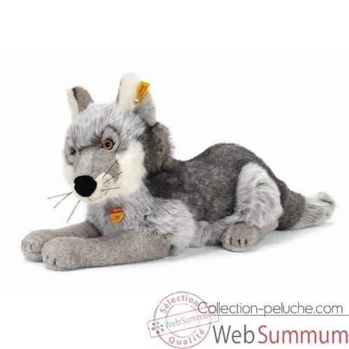 Peluche Steiff Loup couche gris -st069215