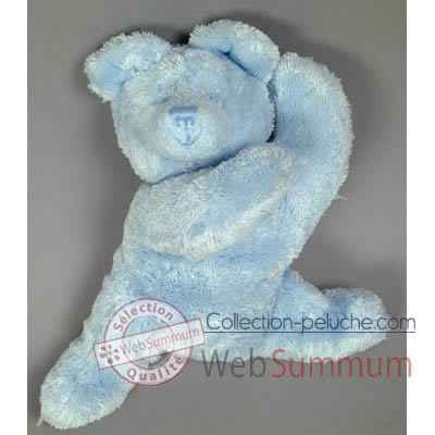 Les Petites Marie-Peluche retro, ours Louis couleur bleu