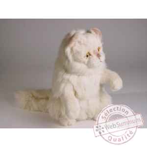 Peluche chat persan chinchilla beige qui reclame 30 cm Piutre -2309