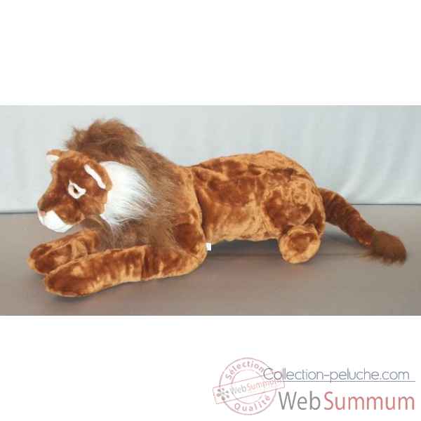 Peluche lion couche 90 cm Piutre -G250