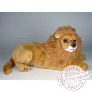 Peluche allongee lion 50 cm Piutre -2508