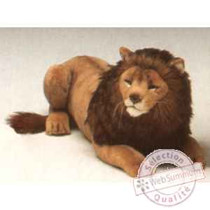 Peluche allongee lion 85 cm Piutre -2507