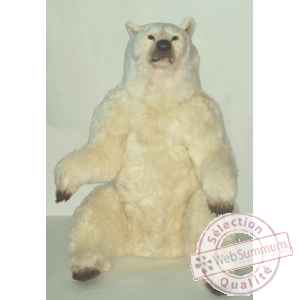 Peluche assise ours polaire 160 cm Piutre -2109